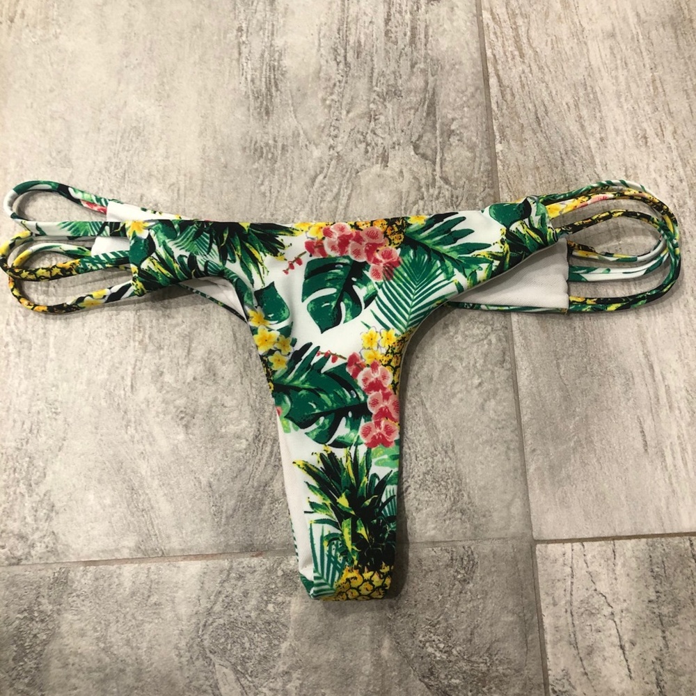 Tropical pineapple bikini bottoms